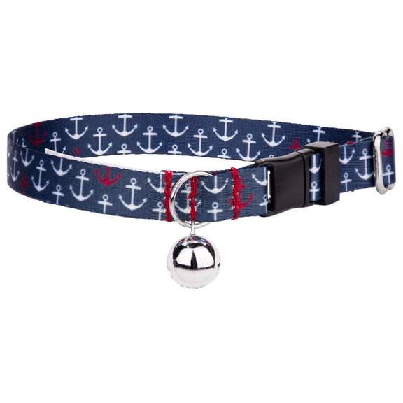 Country Brook Petz Anchors Away Featherweight Cat Collar