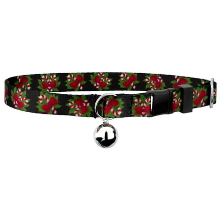 Country Brook Petz® Black Candy Cane Cat Collar