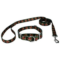 Country Brook Petz® Black Candy Cane Martingale Dog Collar and Leash, 2XS