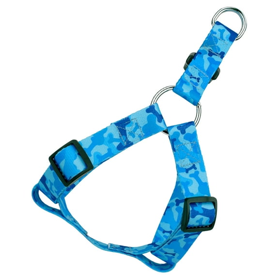 Country Brook Petz® Blue Bone Camo Step-In Dog Harness, Medium