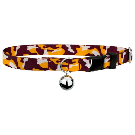 Country Brook Petz® Burgundy and Gold Camo Cat Collar Limited Edition
