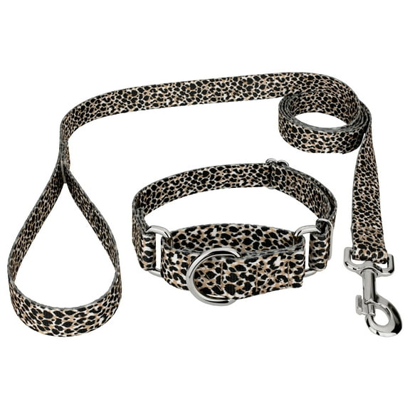 Country Brook Petz® Cheetah Martingale Dog Collar and Leash, 2XS
