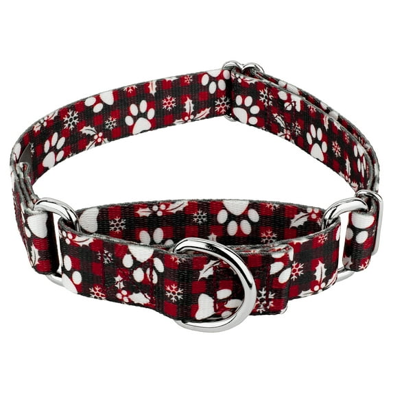 Country Brook Petz® Christmas Plaid Martingale Dog Collar, Large