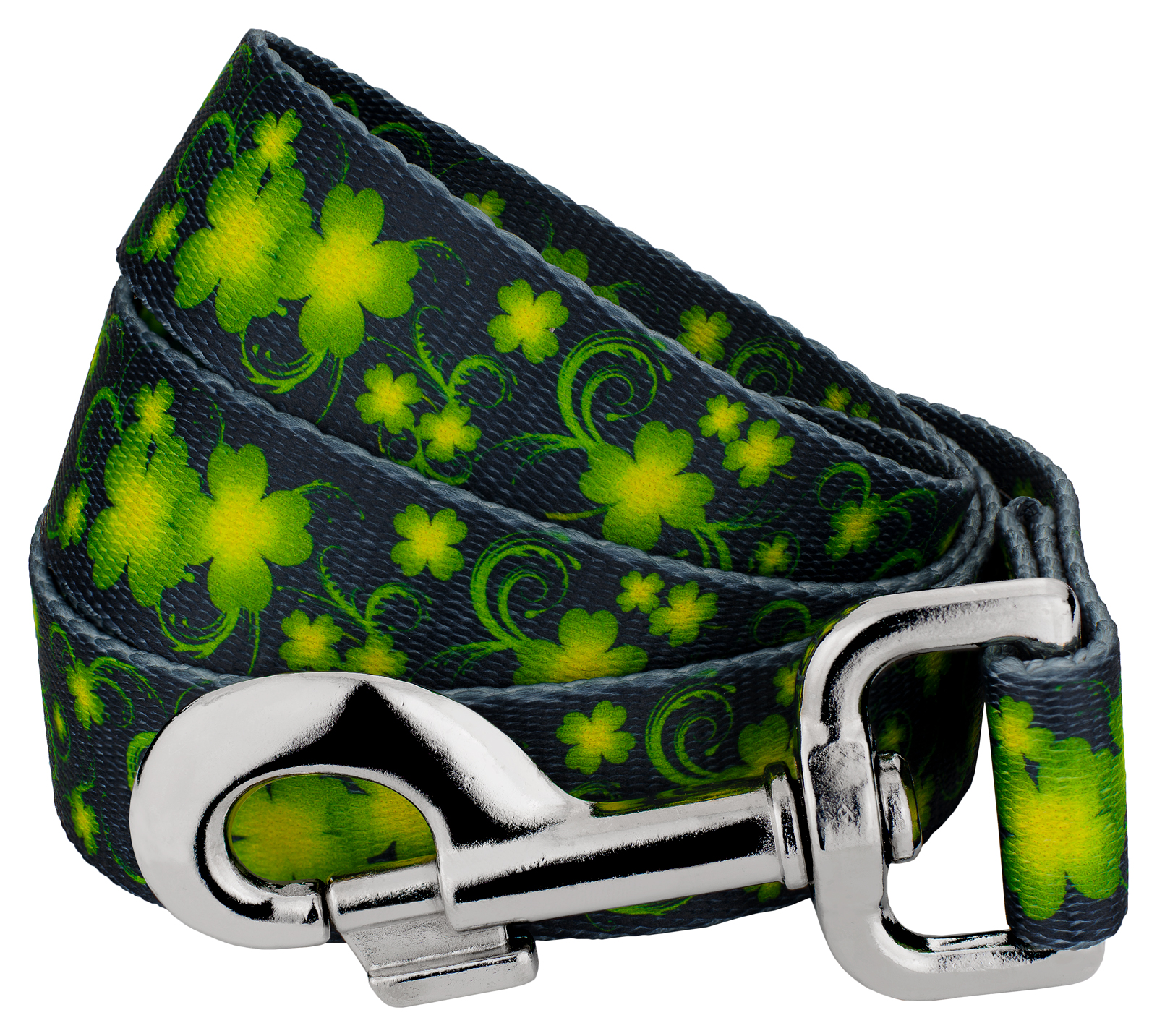 Country Brook Petz - Clovers In The Wind Dog Leash - Irish Pride Collection with 2 Lucky Designs (4 Foot, 1 inch Wide) - image 1 of 3