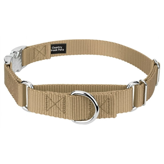 Country Brook Petz® Copper Gold Heavyduty Nylon Martingale with Premium Buckle, Small