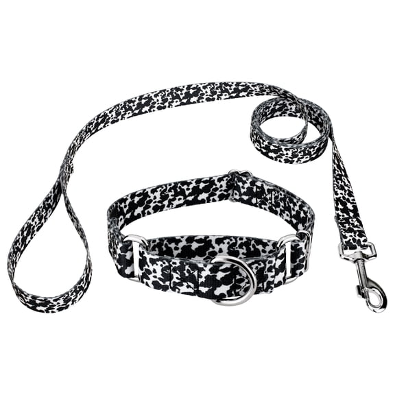 Country Brook Petz® Dairy Cow Martingale Dog Collar and Leash, 2XS