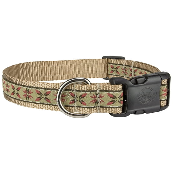 Country Brook Petz® Deluxe Antique Flowers Woven Ribbon Dog Collar Limited Edition, Large