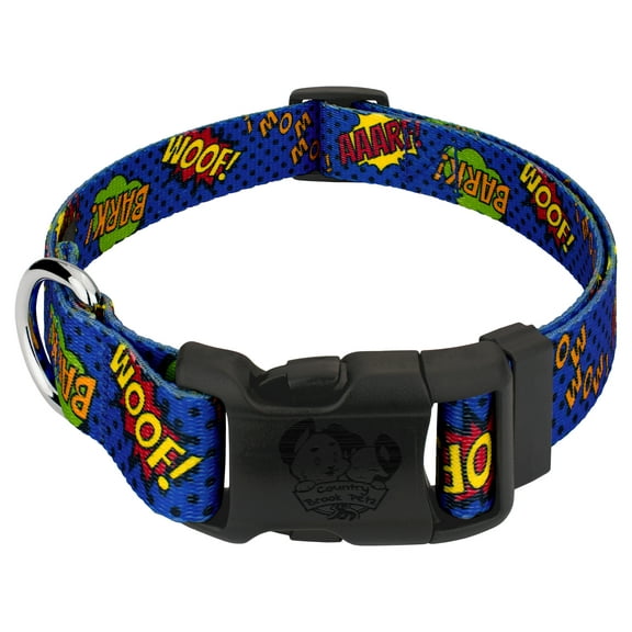 Country Brook Petz® Deluxe Blue Super Dog Collar - Made in the U.S.A, 2XS