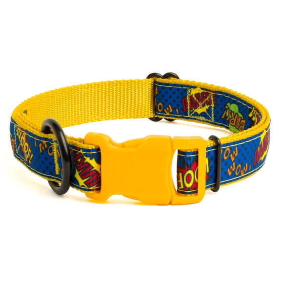 Country Brook Petz® Blue Super Dog Everyday Ribbon Dog Collar, Medium