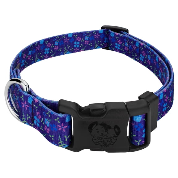 Country Brook Petz® Blueberry Fields Everyday Dog Collar - Made in The U.S.A., Large