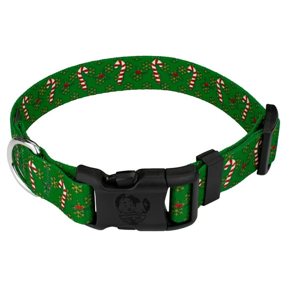 Country Brook Petz® Candy Cane Christmas Everyday Dog Collar - Made In The U.S.A., Medium