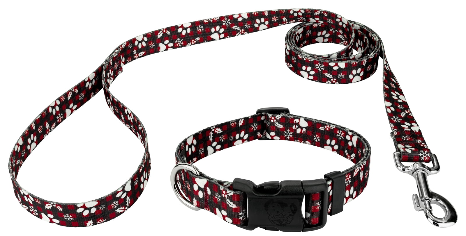 Country Brook Petz® Christmas Plaid Everyday Dog Collar and Leash, Large