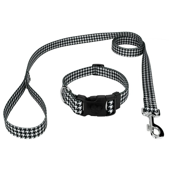 Country Brook Petz® Deluxe Houndstooth Dog Collar and Leash, Small
