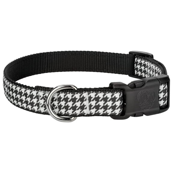 Country Brook Design® Deluxe Houndstooth Ribbon Dog Collar, Medium