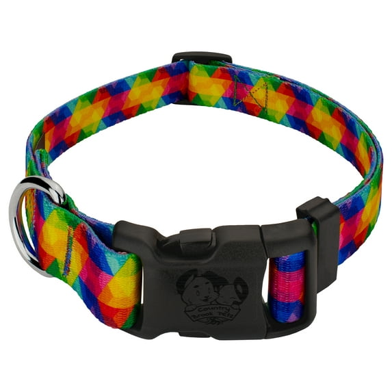 Country Brook Petz® Kaleidoscope Everyday Dog Collar - Made in The U.S.A., Small