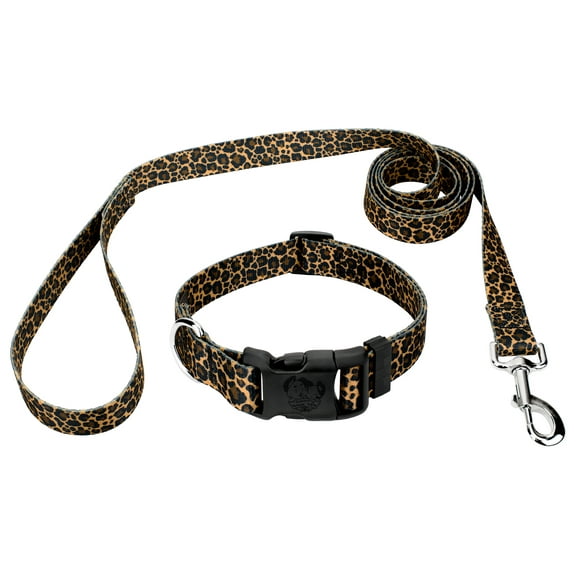 Country Brook Petz® Deluxe Leopard Print Dog Collar and Leash, Mini