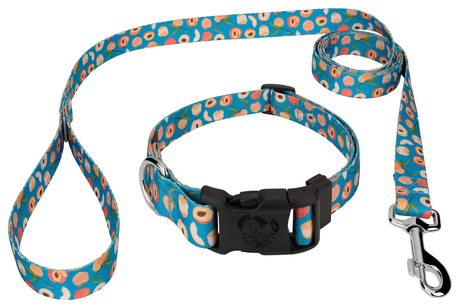 Country Brook Petz® Deluxe Peaches Dog Collar and Leash, Large