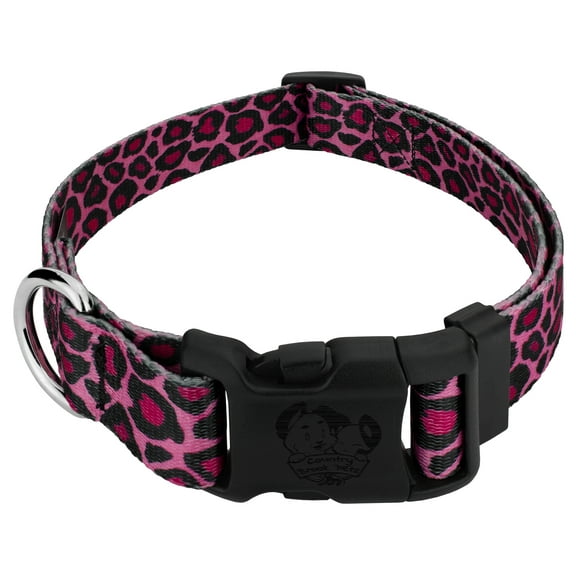 Country Brook Petz® Deluxe Pink Leopard Dog Collar - Made In The U.S.A., Extra Small