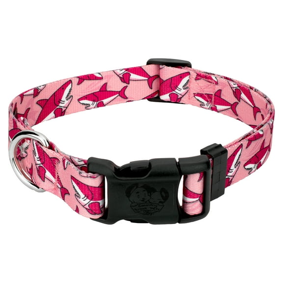 Country Brook Petz® Pink Sharks Everyday Dog Collar - Made in USA, Extra Small