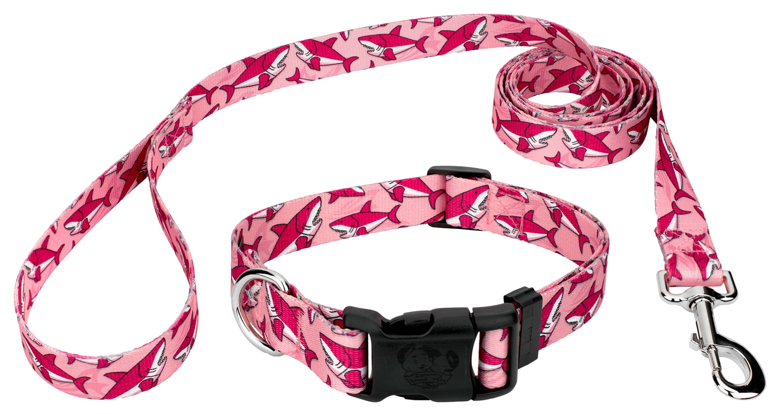 Country Brook Petz® Pink Sharks Everyday Dog Collar and Leash, Extra Small