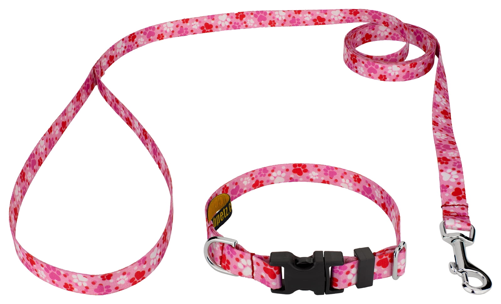 Country Brook Petz Deluxe Puppy Love Dog Collar and Leash Affection