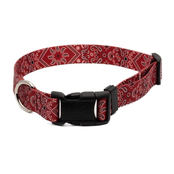 Country Brook Petz® Red Bandana Everyday Dog Collar - Made in the U.S.A., Medium