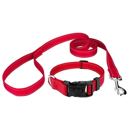 Country Brook Petz® Deluxe Red Reflective Nylon Dog Collar & Leash - Extra Large