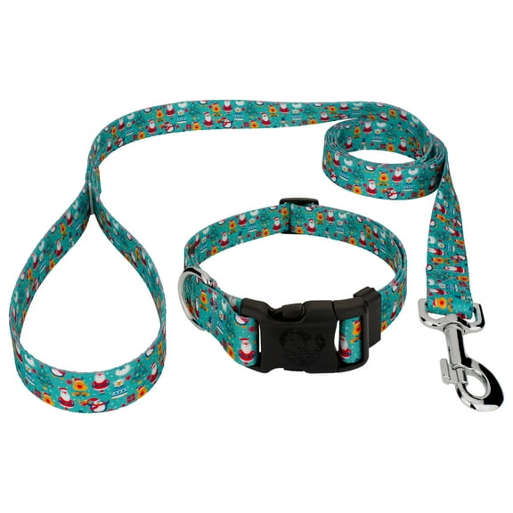 Country Brook Petz® Deluxe Santa and Friends Dog Collar and Leash, Small