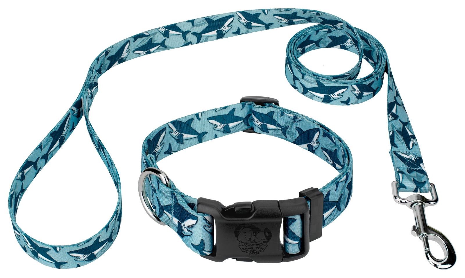 Country Brook Petz® Deluxe Sharks Dog Collar and Leash