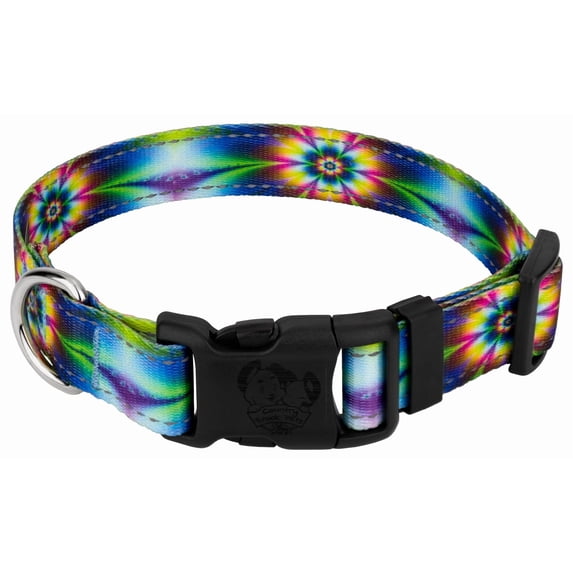Country Brook Petz® Deluxe Tie Dye Flowers Reflective Dog Collar, Small