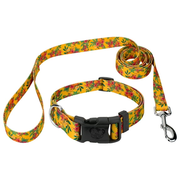 Country Brook Petz® Deluxe Tropical Floral Dog Collar and Leash, Extra Small