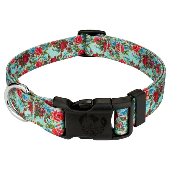 Country Brook Petz® Deluxe Vintage Roses Dog Collar - Made in The U.S.A., Extra Large