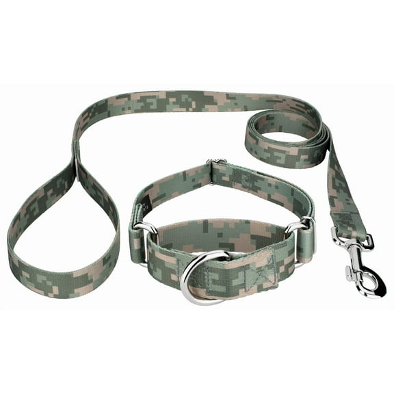 Country Brook Petz® Digital Camo Martingale Dog Collar and Leash, 2XS