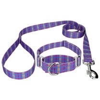 Country Brook Petz® Grape Plaid Martingale Dog Collar and Leash, 2XS