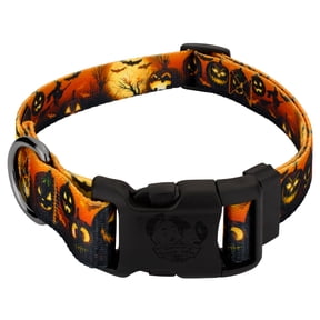 Country Brook Petz® Gunmetal Midnight Fright Everyday Dog Collar - Made In The U.S.A., Large