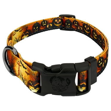 Country Brook Petz® Gunmetal Deluxe Midnight Fright Reflective Dog Collar, Medium