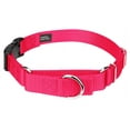 thumbnail image 1 of Country Brook Petz® Heavy Duty Nylon Martingale Dog Collar with Plastic Buckle for Adjustable Small Medium Large Breeds - 30+ Vibrant Color Options (1 Inch, Extra Large, Hot Pink), 1 of 6