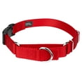 thumbnail image 1 of Country Brook Petz® Heavy Duty Nylon Martingale Dog Collar with Plastic Buckle for Adjustable Small Medium Large Breeds - 30+ Vibrant Color Options (1 Inch, Medium, Bright Red), 1 of 6