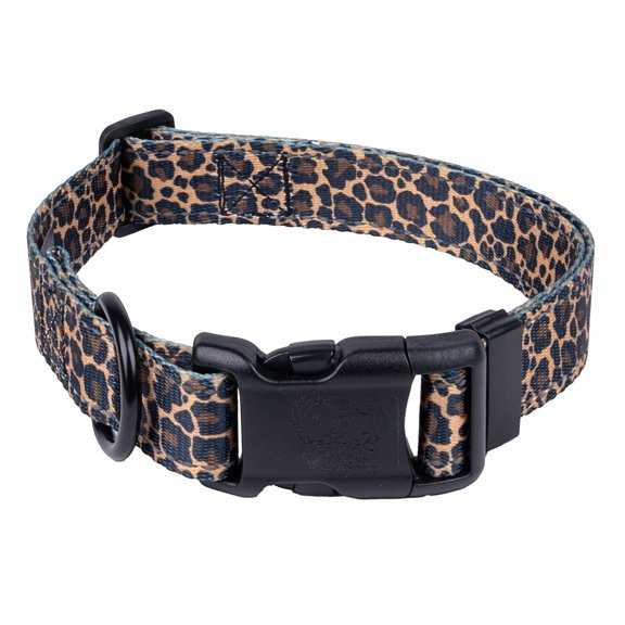 Country Brook Petz® Leopard Print Everyday Reflective Dog Collar, Small