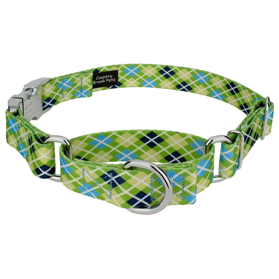 Country Brook Petz® Margarita Argyle Martingale with Premium Buckle, Small