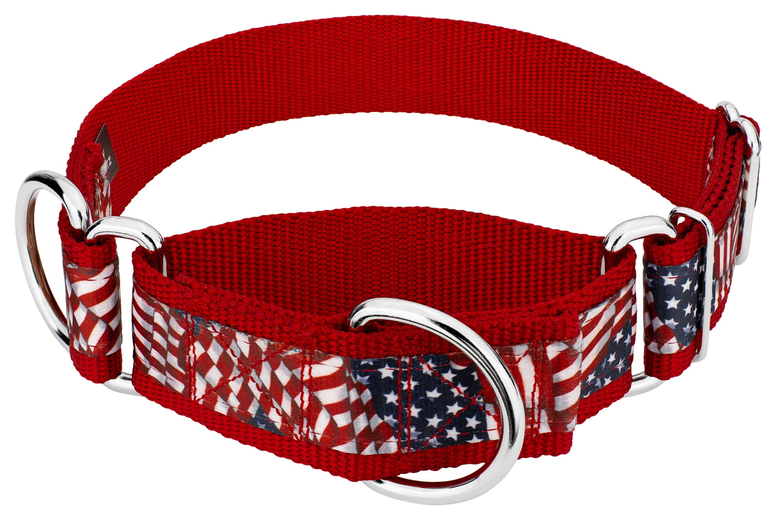 Country Brook Petz® Patriotic Tribute Signature Martingale Dog Collar, 1 1/2 inch, Large