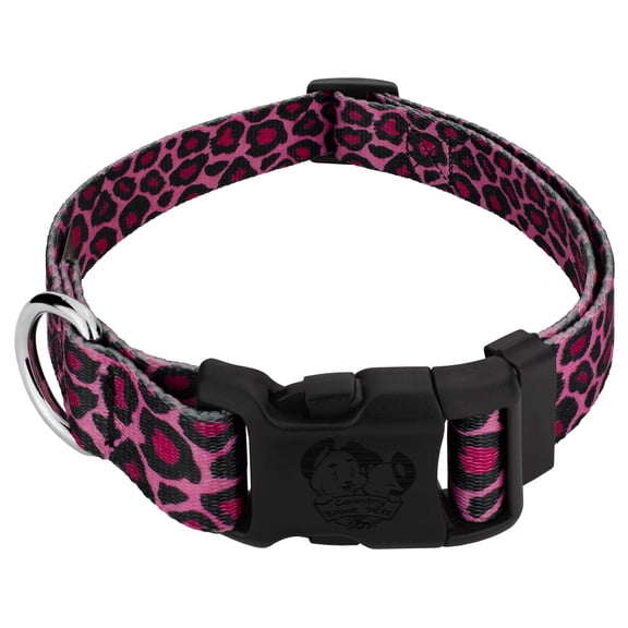Country Brook Petz® Pink Leopard Deluxe Dog Collar - Made In The U.S.A., Extra Large