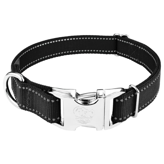 Country Brook Petz® Premium Black Reflective Nylon Dog Collar - Small