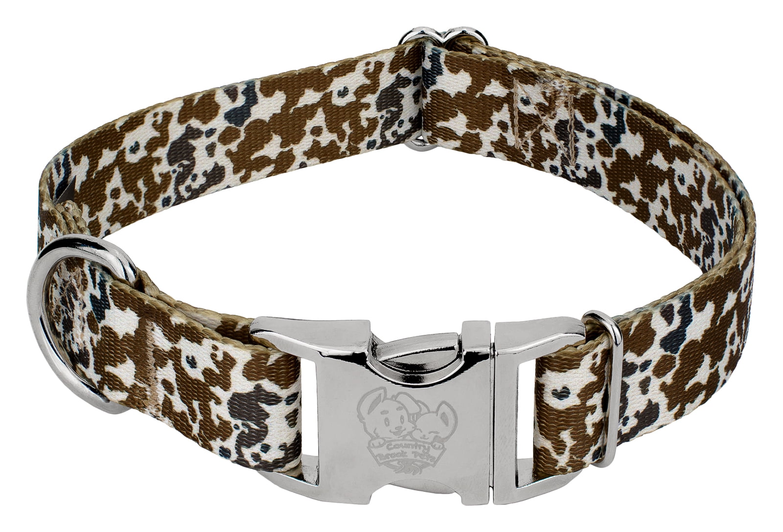 Country Brook Petz® Premium Cow Print Dog Collar, Small