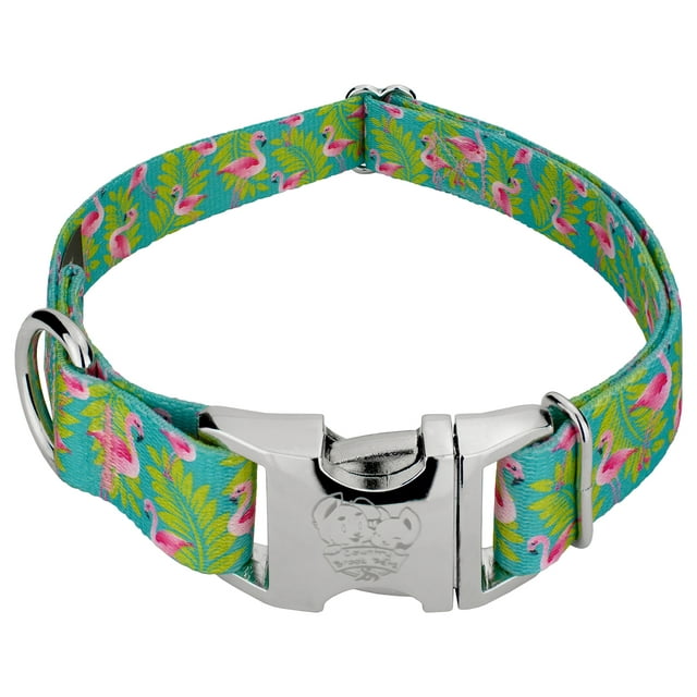 Country Brook Petz® Premium Flamingos Dog Collar, Large