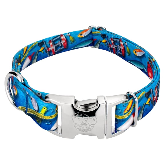 Country Brook Petz® Premium Gone Fishin' Dog Collar, Small