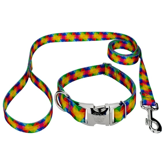 Country Brook Petz® Premium Kaleidoscope Dog Collar and Leash, Extra Large