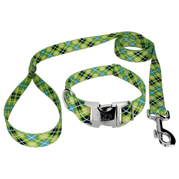 Country Brook Petz® Premium Margarita Argyle Collar and Leash, Small