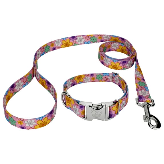 Country Brook Petz® Premium May Flowers Dog Collar and Leash, Small