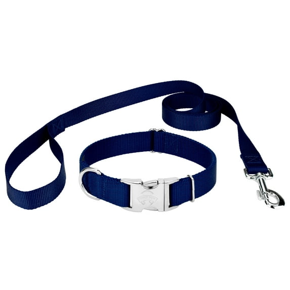 Country Brook Petz® Premium Nylon Dog Collar and Leash - Royal Blue, Small